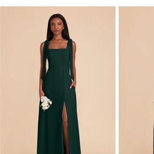 Birdy grey Alex convertible emerald chiffon dress. Size XS